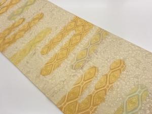 ヱ霞に蜀江文・花唐草模様織出し袋帯